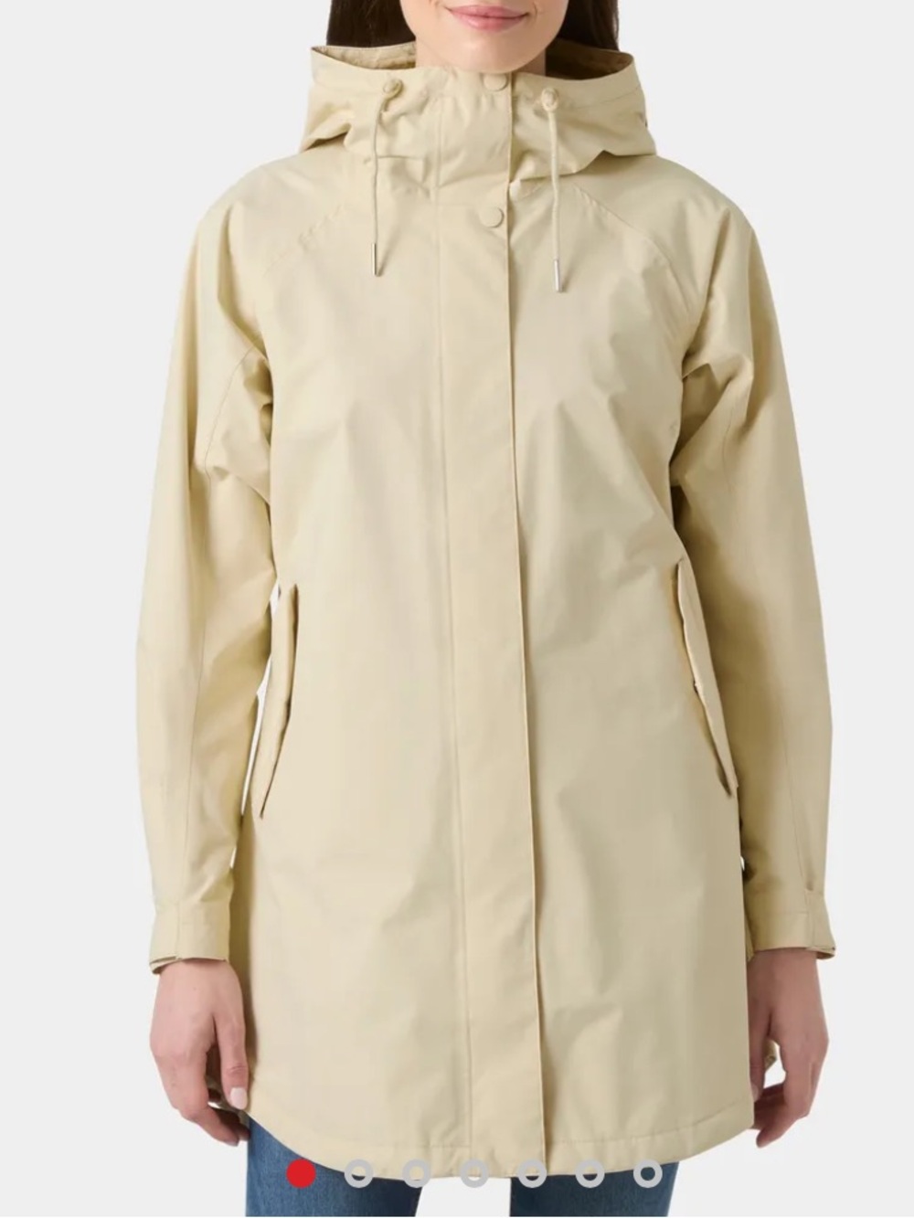 Helly Hansen Cream Hooded Trench Coat
